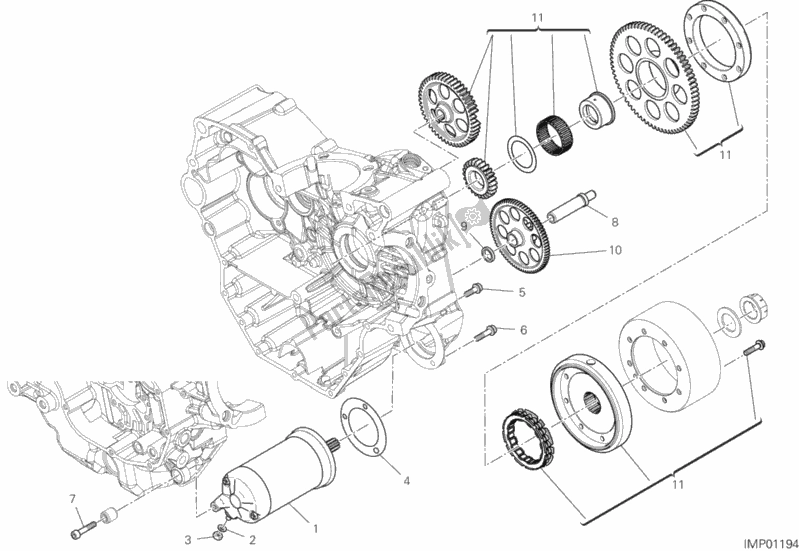 All parts for the Electric Starting And Ignition of the Ducati Hypermotard 939 Thailand 2019